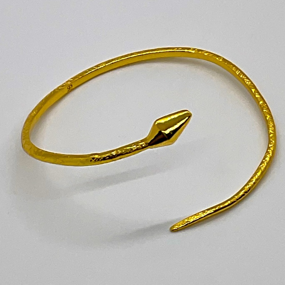 Gold Waffles and Honey plated snake bracelet